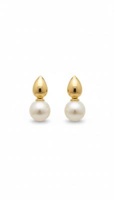 Pirinç Üzeri Altın Kaplama İnci Küpe TCK-010